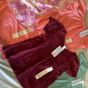 NWT Cat & jack girls short sleeved shirts back to school bundle size XS